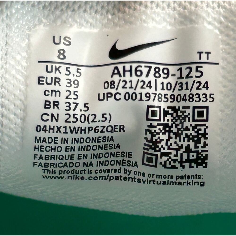 Nike Air Max 270 Women's White Green Running Shoes Size 8 - Picture 5 of 13